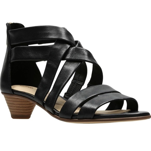 Clarks “Mena Silk” Sandal Black Women’s Size 6.5 - Picture 1 of 11
